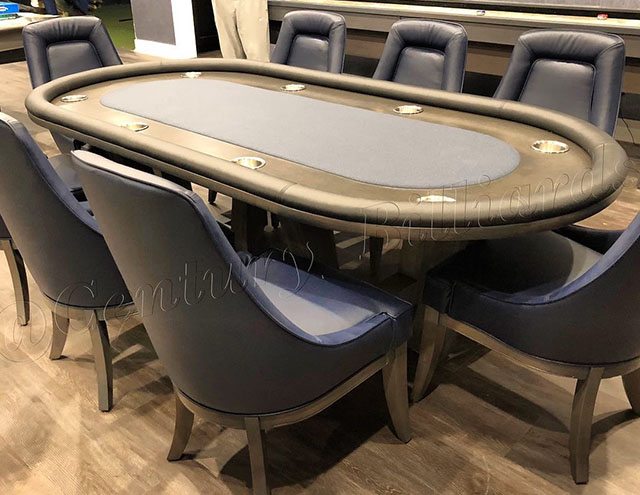 poker table and chairs